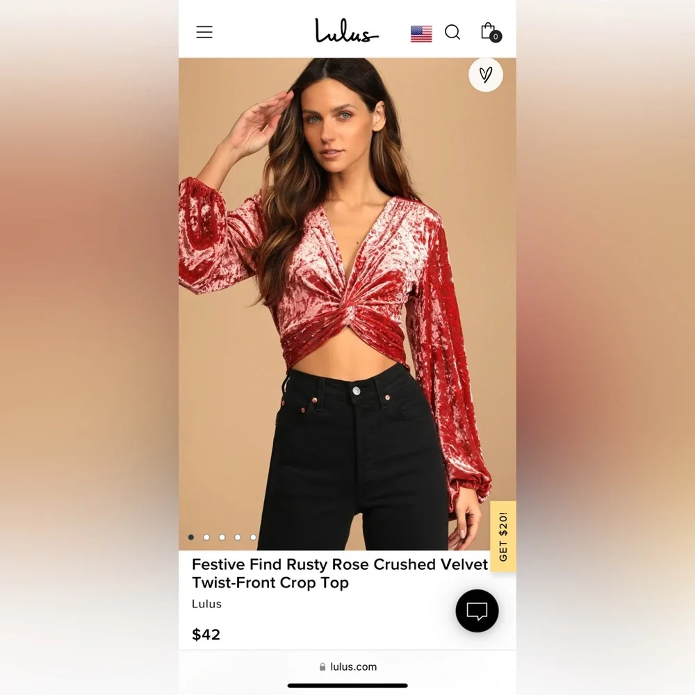 Lulus Rusty Rose Twist-front Crop Top, Small - Picture 6 of 6